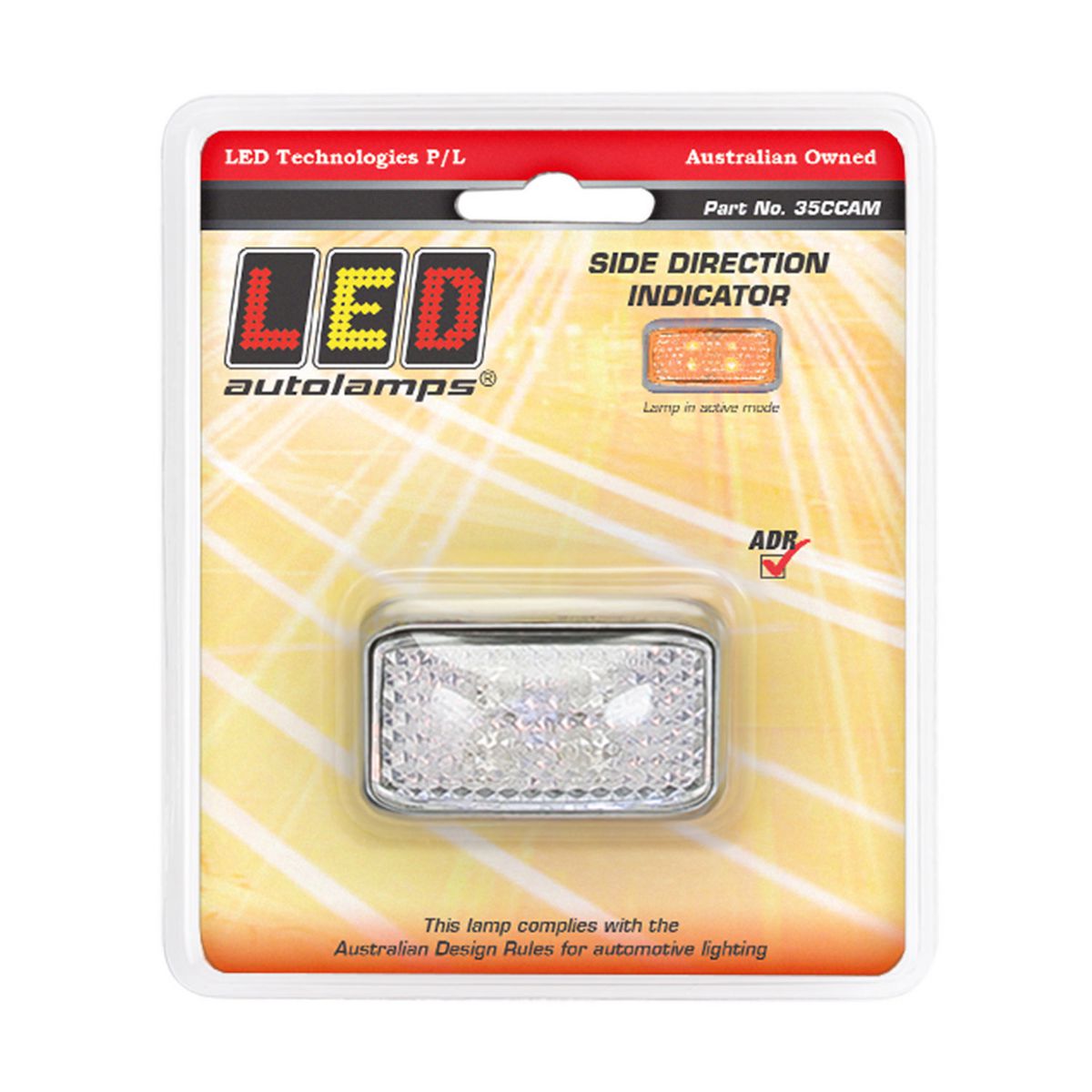 LED Autolamps Side Direction LED Lamp 12/24V Chrome Series 35CCAM