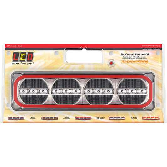 LED Autolamps Stop/Tail/Indicator/Reverse LED Light Twin Blister 385ARWM-2
