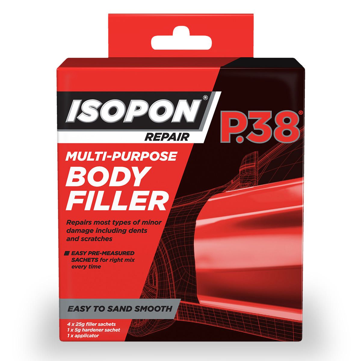 ISOPON Multi-Purpose Body Filler P38 Mini Repair Kit 105g P38/PBX