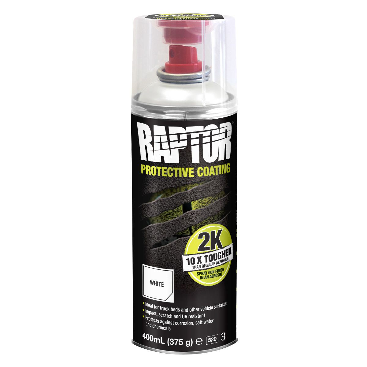 Raptor Bedliner Aerosol Spray 2K White 400ml