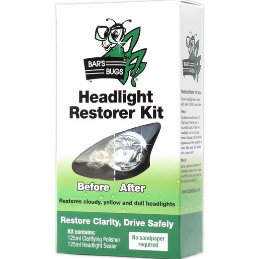 Bars Bugs Two-Step Headlight Restorer Kit 2pc BBHLRKIT