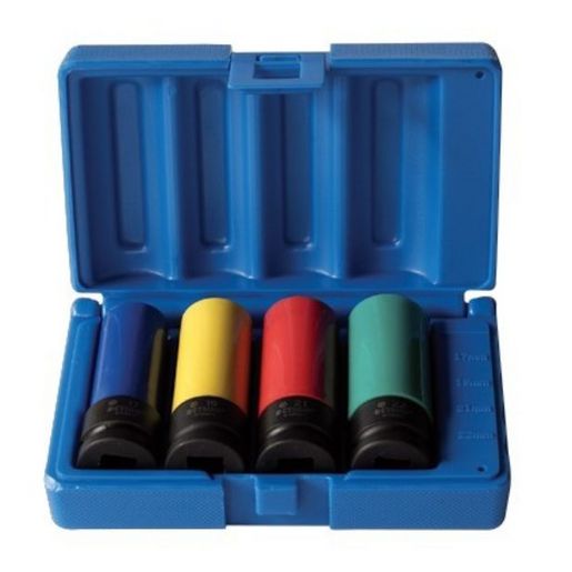 Action Wheel Nut Impact Socket Set 1/2"" Drive 4 Piece Metric 611260401