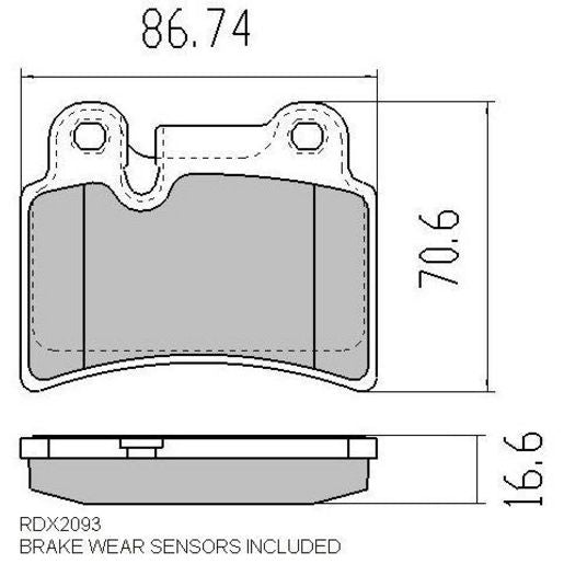 RDA Phantom Ceramic Brake Pad Set Rear RDC2093