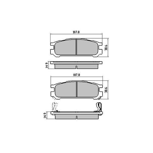 RDA Phantom Ceramic Brake Pad Set Rear RDC1186
