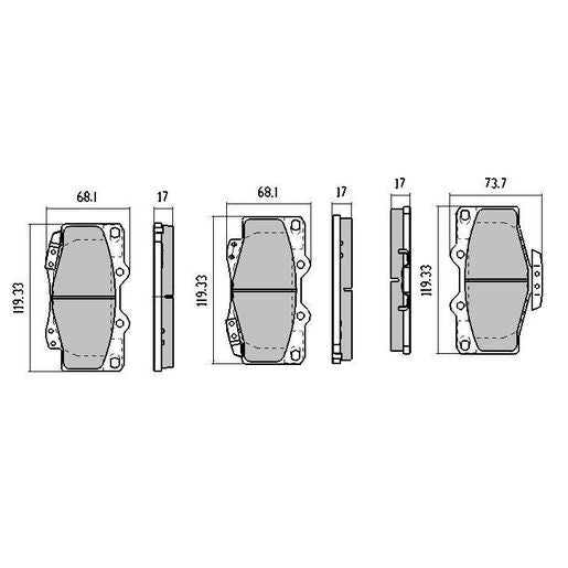 RDA Phantom Ceramic Brake Pad Set Front RDC1323