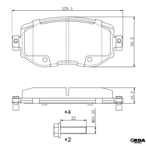 RDA Brakes Extreme Brake Pad Set Front RDX2442SM