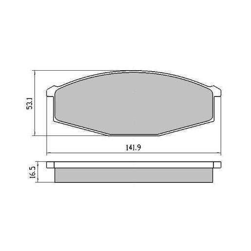 RDA GP Max Brake Pad Set Front RDB321