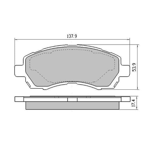 RDA GP Max Brake Pad Set Front RDB1363