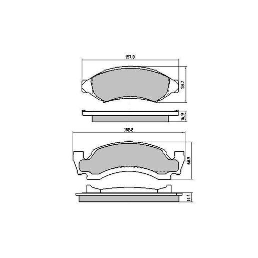 RDA GP Max Brake Pad Set Front RDBS788