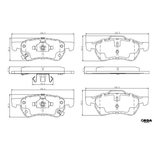 RDA Brakes Extreme Brake Pad Set Front RDX2444SM
