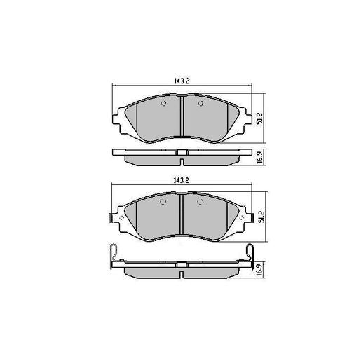 RDA Phantom Ceramic Brake Pad Set Front RDC1370