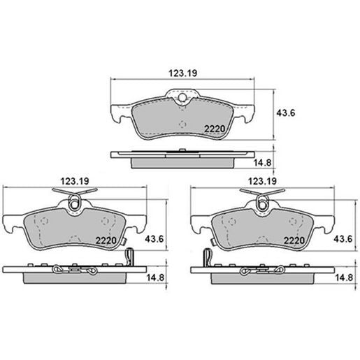 RDA Phantom Ceramic Brake Pad Set Rear RDC2220
