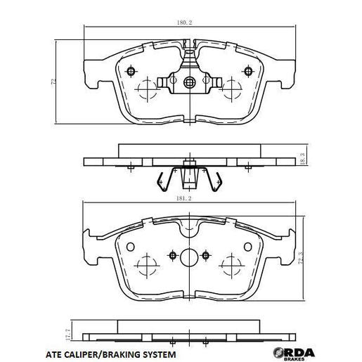 RDA Phantom Ceramic Brake Pad Set Front RDC2437