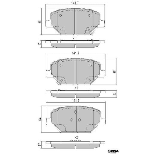RDA Phantom Ceramic Brake Pad Set Front RDC2429