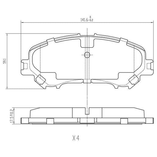 RDA GP Max Brake Pad Set Front RDB2243
