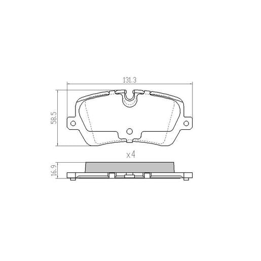 RDA Brakes Extreme Brake Pad Set Rear RDX2364SM