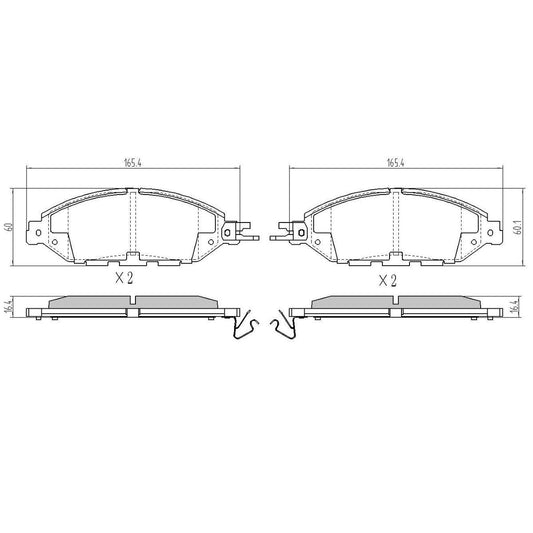 RDA GP Max Brake Pad Set Front RDB2384