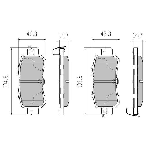 RDA GP Max Brake Pad Set Rear RDB2210