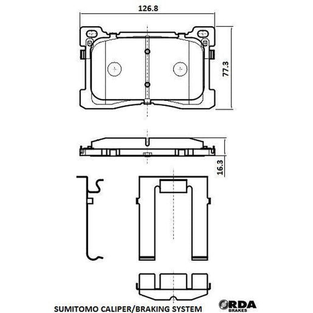 RDA GP Max Brake Pad Set Front RDB2434