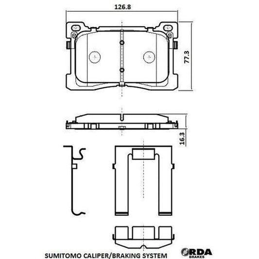 RDA GP Max Brake Pad Set Front RDB2434