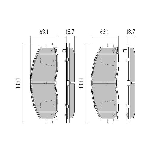 RDA Phantom Ceramic Brake Pad Set Front RDC2200