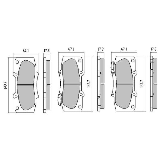 RDA Phantom Ceramic Brake Pad Set Front RDC2171