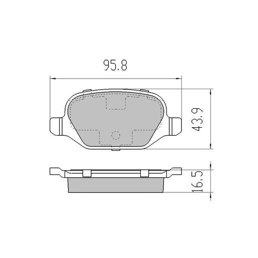 RDA GP Max Brake Pad Set Rear RDB2089