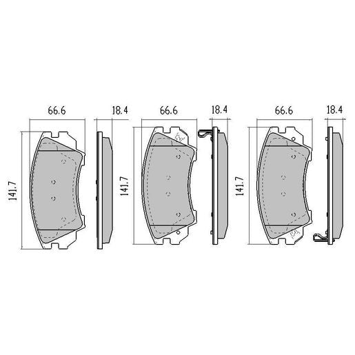 RDA Phantom Ceramic Brake Pad Set Front RDC2180