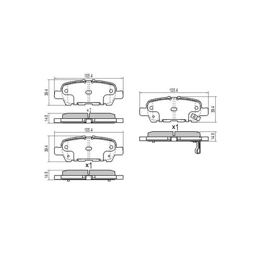 RDA GP Max Brake Pad Set Rear RDB2386