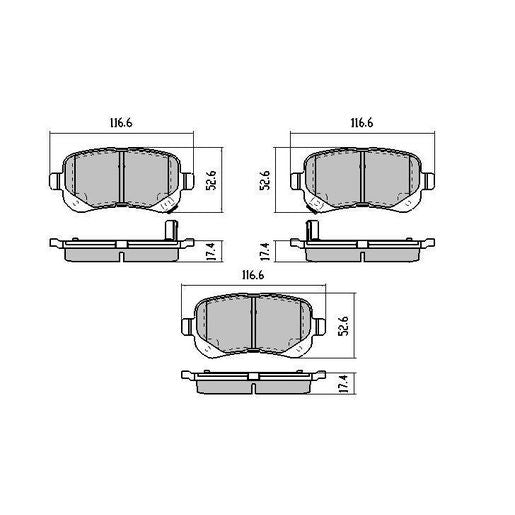 RDA Phantom Ceramic Brake Pad Set Rear RDC2070