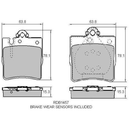 RDA Phantom Ceramic Brake Pad Set Rear RDC1457