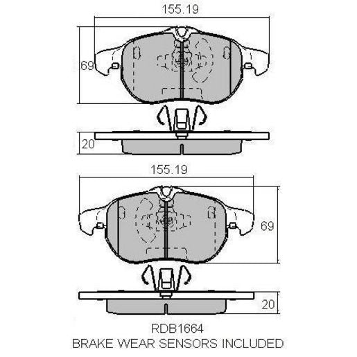 RDA Phantom Ceramic Brake Pad Set Front RDC1664