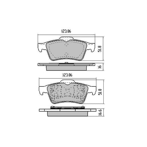RDA Phantom Ceramic Brake Pad Set Rear RDC1665