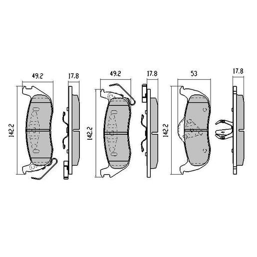 RDA GP Max Brake Pad Set Rear RDB1935