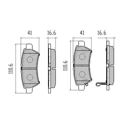 RDA GP Max Brake Pad Set Rear RDB1990