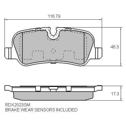 RDA Phantom Ceramic Brake Pad Set Rear RDC2023