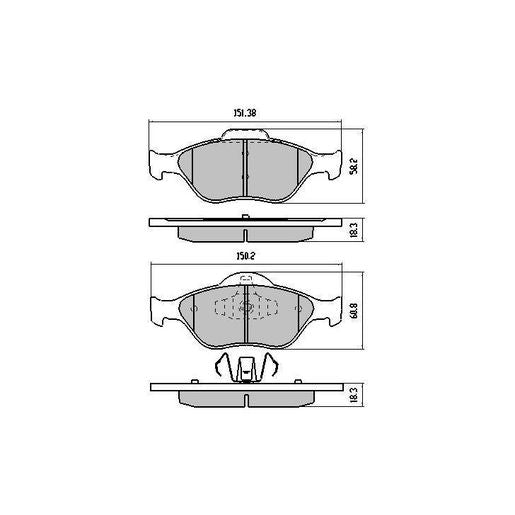 RDA GP Max Brake Pad Set Front RDB1724