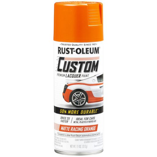 Rust-Oleum Premium Custom Lacquer Matte Racing Orange 311g 340564