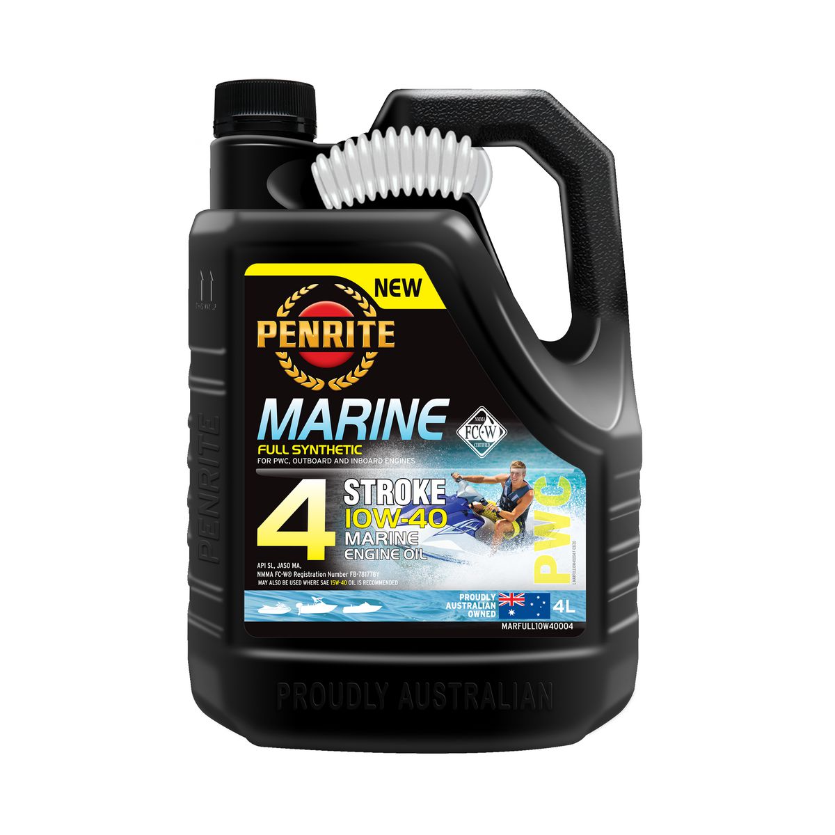 Penrite Marine 10W-40 Synthetic Engine Oil 4L MARFULL10W40004