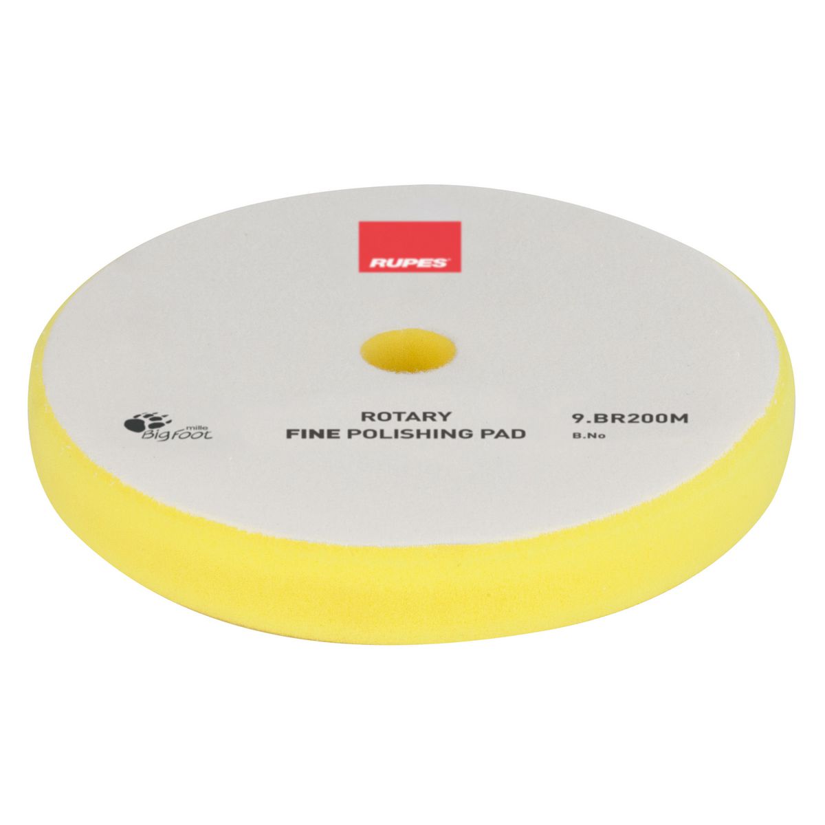 Rupes Bigfoot Rotary Foam Polishing Pad Yellow Fine 180mm