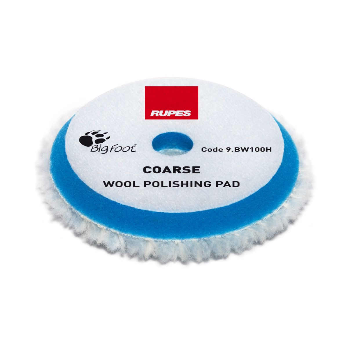 Rupes Wool Polishing Pad D-A Coarse Blue 80/90mm 1Pk 9.BW100H/1
