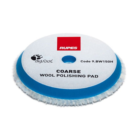 Rupes Wool Polishing Pad D-A Coarse Blue 130/145mm 1Pk 9.BW150H/1