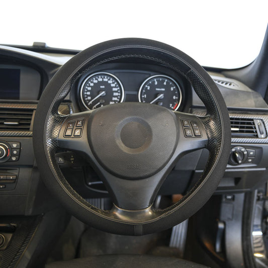 Gearup Steering Wheel Cover 36.8 x 39.4cm - Opp Core Black GUSWCFLCB