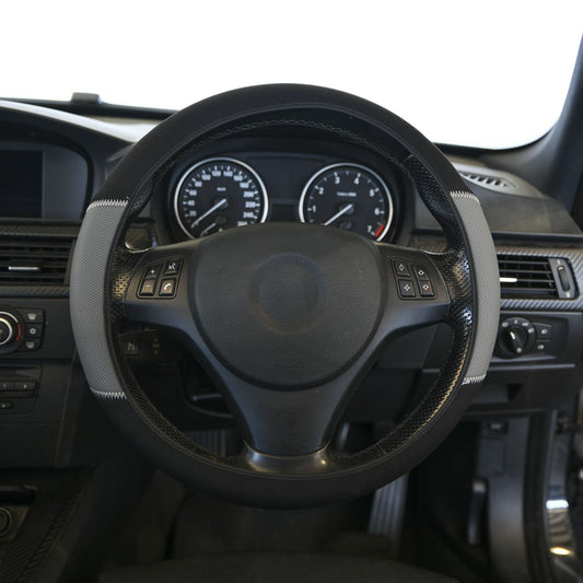 Gearup Steering Wheel Cover 36.8 x 39.4cm - Extreme Wetsuit Black & Grey GUSWCFLWG