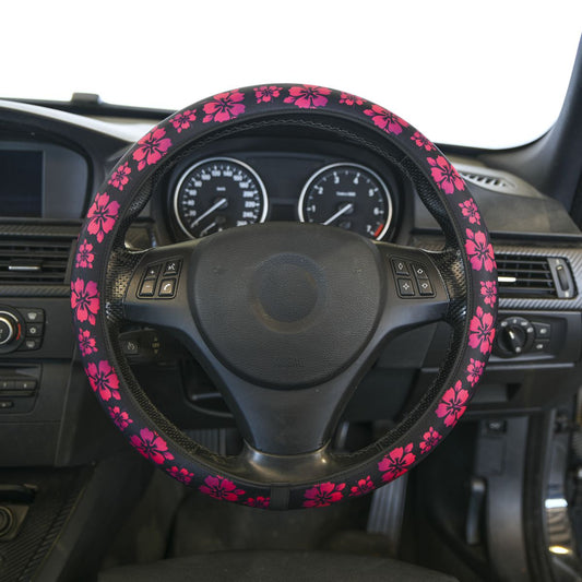 Gearup Steering Wheel Cover 36.8 x 39.4cm - Hibiscus Purple GUSWCFLHP