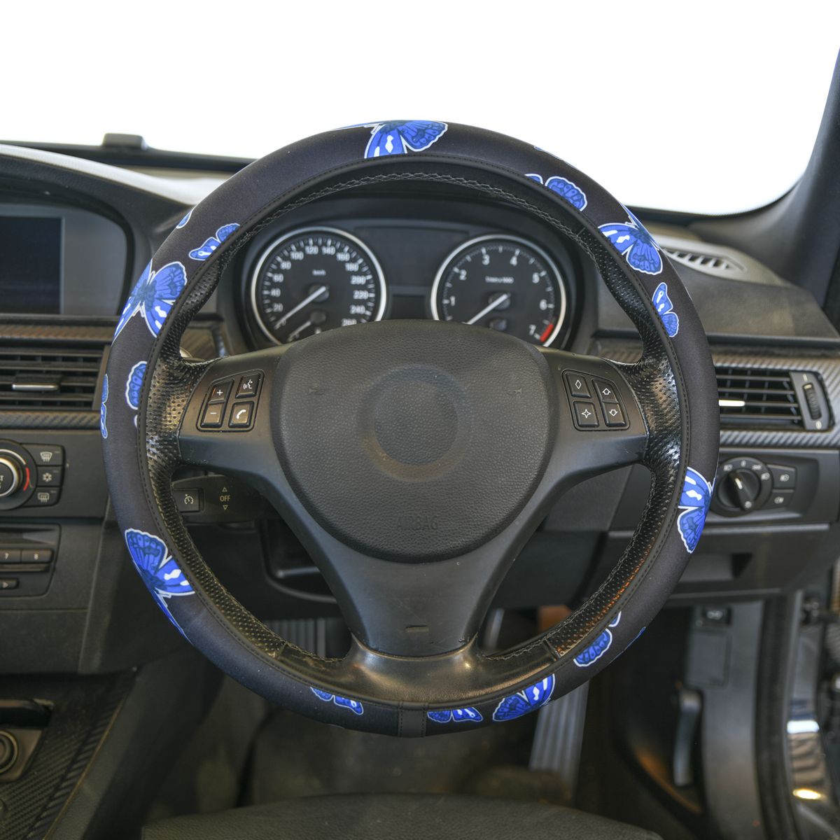 Gearup Steering Wheel Cover 36.8 x 39.4cm - Butterflies GUSWCFLBF