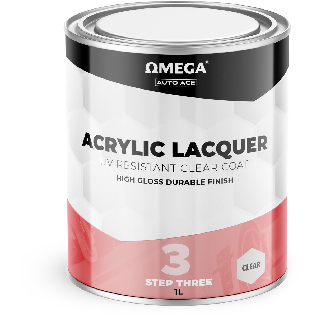 Omega Acrylic Lacquer Clear Top Coat UV Resistant 1L AA-TCC1L