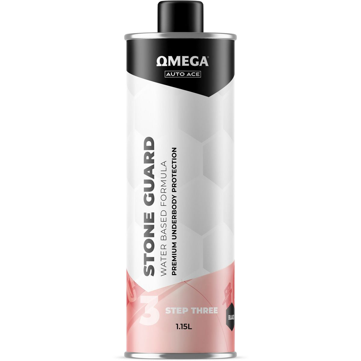 Omega Stone Guard Water Based Formula Underbody Protectant Black 1.15L AA-SGWB1L