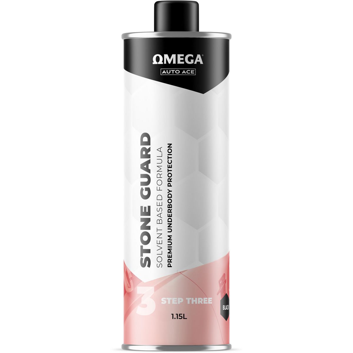 Omega Stone Guard Solvent Formula Underbody Protectant Black 1.15L AA-SGSB1L