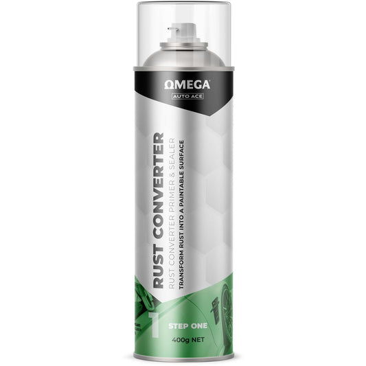 Omega Rust Converter Primer & Sealer Aerosol Spray 400g AA-RCP400G